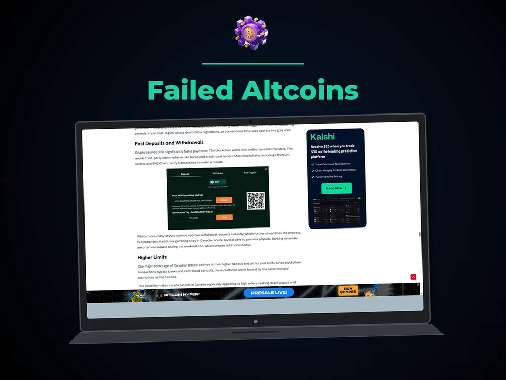 Сrypto Сasino Canada - Failed Altcoins
